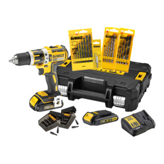 Jeu de perceuses à percussion DEWALT 18V 1,5 Ah avec accessoires DCK795S2T-QW