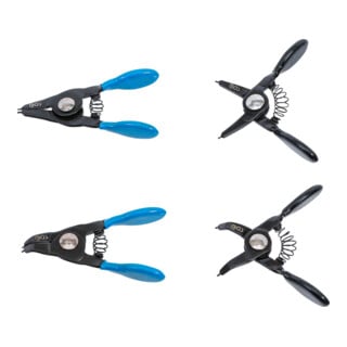 Jeu de pinces à circlips pour petits circlips 80 mm 4 pièces BGS