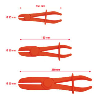 Jeu de pinces à clamper pour durite 3 pcs.