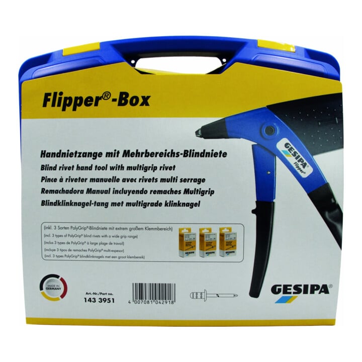 Jeu de pinces à riveter manuelles Gesipa FLIPPER-Box