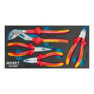 Jeu de pinces avec isolation de protection 163-226/4 HAZET