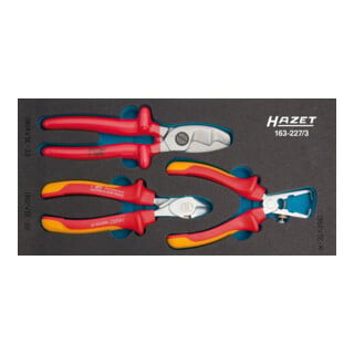 Jeu de pinces avec isolation de protection 163-227/3 HAZET
