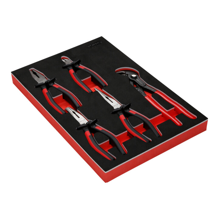 Jeu de pinces dans insert en mousse, 5 pcs KS Tools