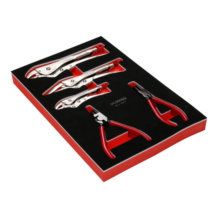 Jeu de pinces dans insert en mousse, 7 pcs KS Tools