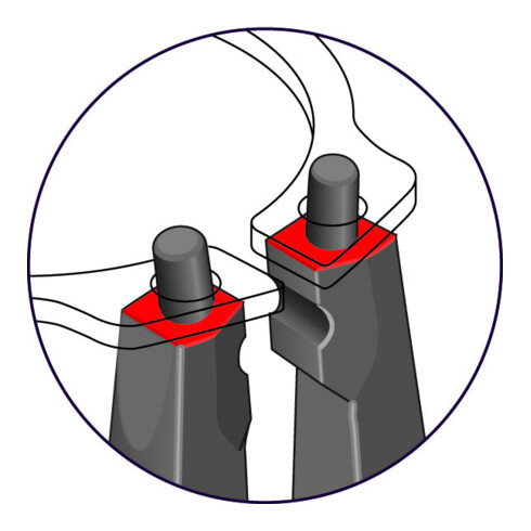 Jeu de pinces de montage Gedore 4 pièces (à l'intérieur)