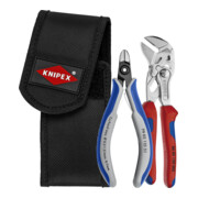 Jeu de pinces pour colliers de serrage, en pochette de ceinture à outils Knipex