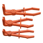 Jeu de pinces pour durites flexibles coudées sur 90° 155 – 255 mm 3 pièces BGS