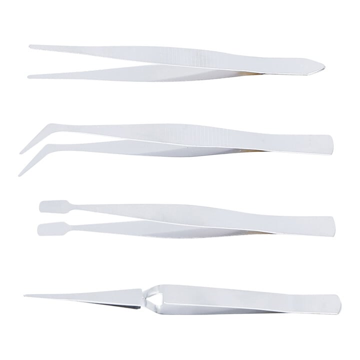 Jeu de pincettes 105 - 120 mm 4 pièces BGS Do it yourself