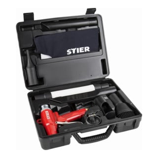 Jeu de pistolets d'aspiration/de soufflage commutables STIER