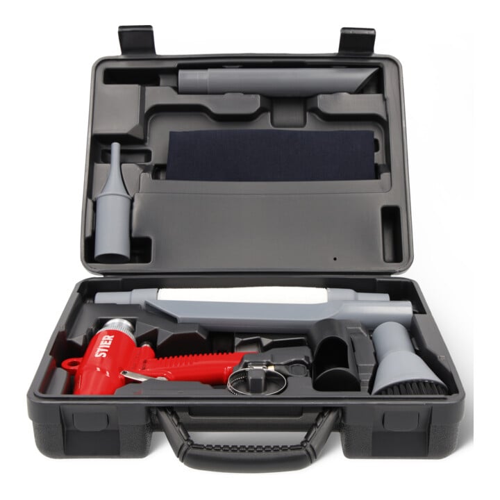 Jeu de pistolets d'aspiration/de soufflage commutables STIER