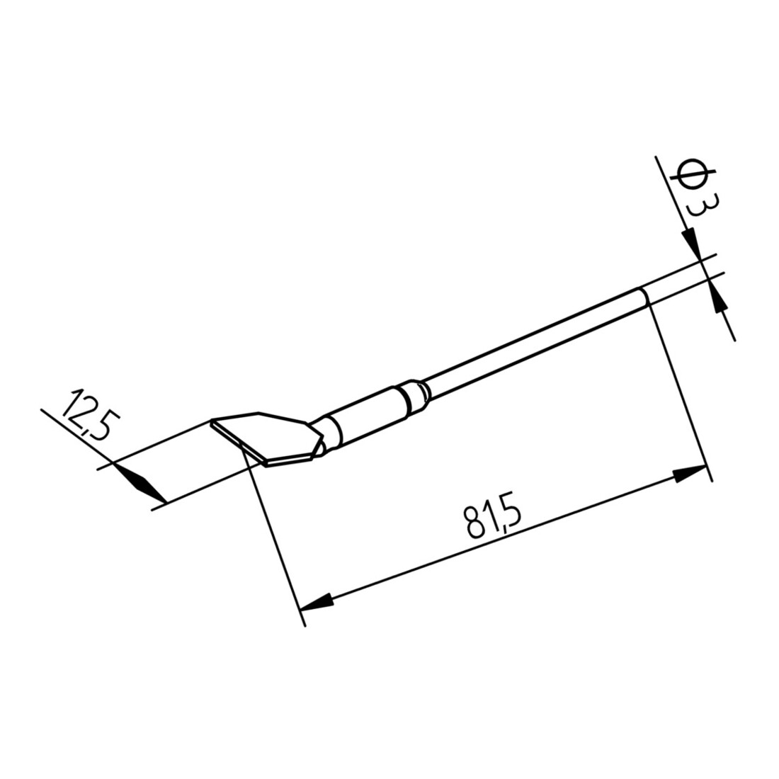 Jeu de pointes à souder ERSA ERSADUR, plomb 12,5mm pour SOIC 20 pour i-CON, i-CON2 et DIGITAL 2000 A
