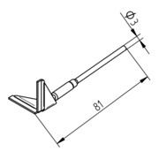 Jeu de pointes à souder ERSA ERSADUR, plombées 25mm pour PLCC 68 pour i-CON, i-CON2 et DIGITAL 2000 A-1