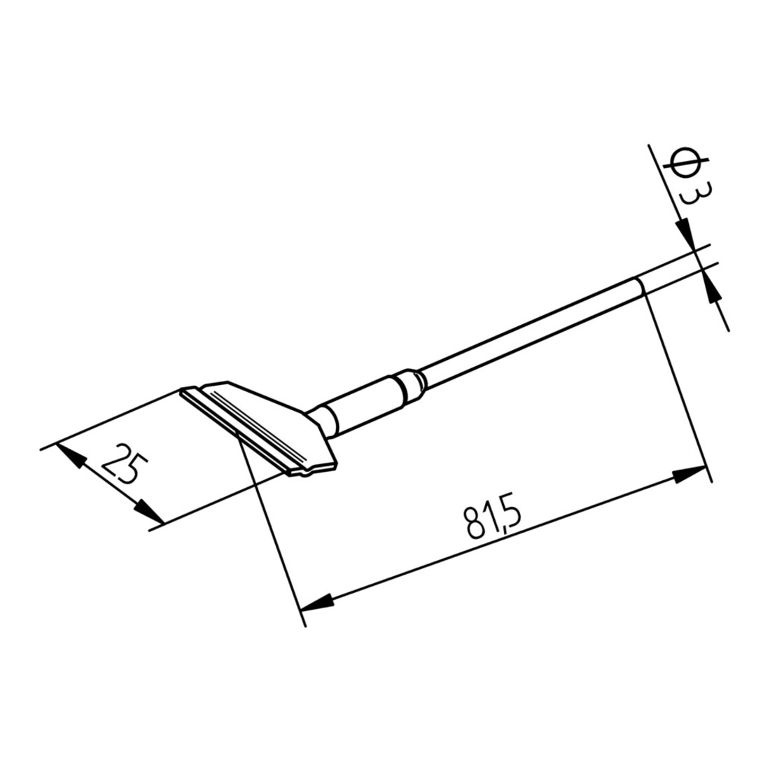 Jeu de pointes à souder ERSA ERSADUR, plombées 25mm pour SOIC 40 pour i-CON, i-CON2 et DIGITAL 2000 A