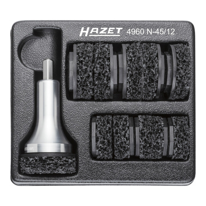Jeu de ponceuses de moyeux de roues pour véhicules de tourisme HAZET