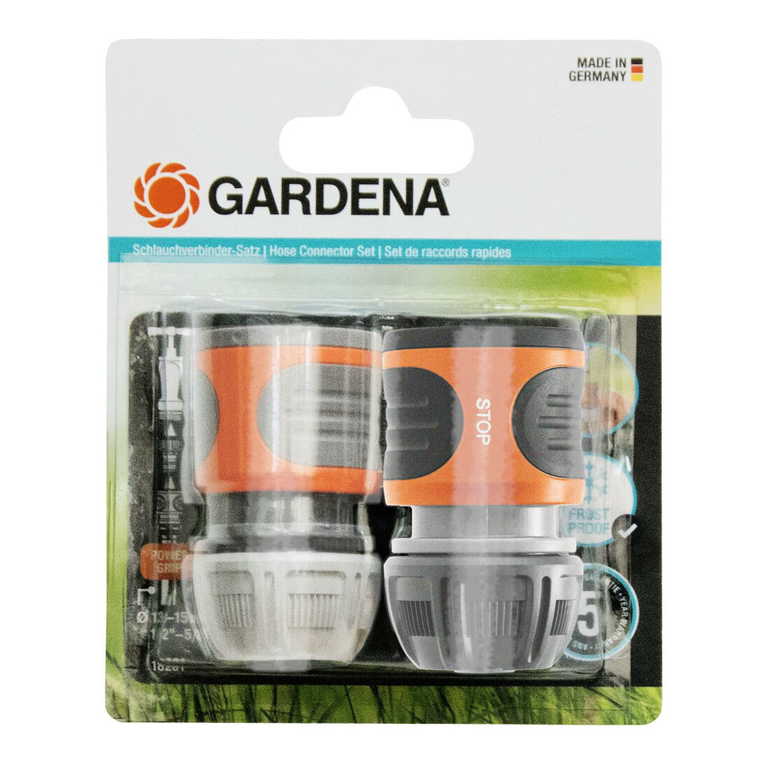 Jeu de raccords de tuyaux 13 mm (1/2") et 15 mm (5/8") GARDENA