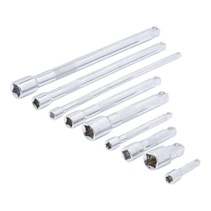 Jeu de rallonges basculants 6,3 mm (1/4") / 10 mm (3/8") / 12,5 mm (1/2") 9 pièces BGS Do it yourself