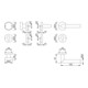 Jeu de rosettes Hoppe Ams.E58/42H/42HKVS/1400 VA F69 rd.PZ DIN L/R fl.D/K-4