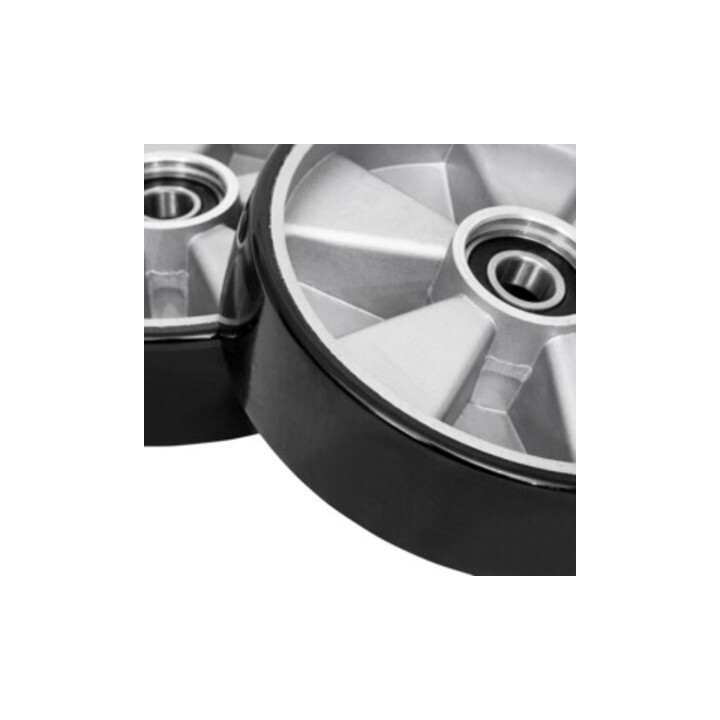Jeu de roues pivotantes en polyur&eacute;thane STIER pour transpalettes