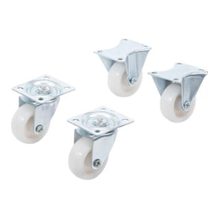 Jeu de roulettes fixes/de direction 40 mm 4 pièces BGS Do it yourself