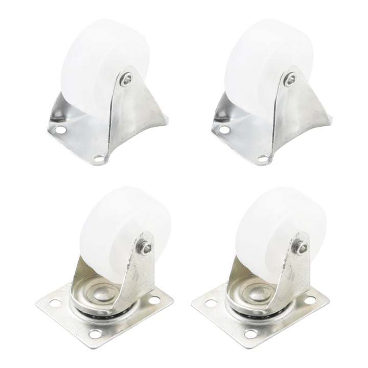 Jeu de roulettes fixes/de direction 40 mm 4 pièces BGS Do it yourself