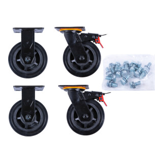 Jeu de roulettes pour servante d’atelier P45, avec vis KS Tools