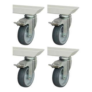 Jeu de roulettes RAU pour série adlatus 150 100 mm x 30 mm