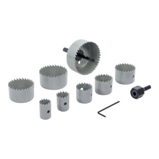 Jeu de scies-cloches Ø 19 – 64 mm profondeur 24 mm 11 pièces. BGS Do it yourself