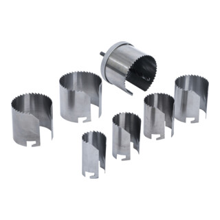 Jeu de scies-cloches Ø 26 - 63 mm profondeur 43 mm 7 pièces BGS Do it yourself