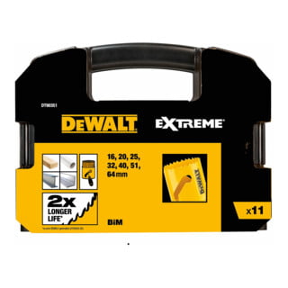 Jeu de scies cloches d'électricien BIM DEWALT, 11 pièces.