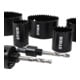 Jeu de scies cloches pour électriciens STIER HSS-Co8 bimétal, profondeur de coupe 44 mm, 11 pièces (25, 32, 40, 54, 60, 68, 76 et 86 mm)