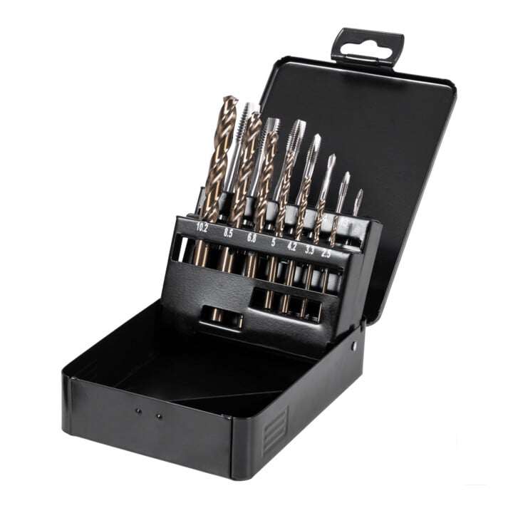 Set Stier STIER Jeu de tarauds machine HSSE Co5 M3-12 Forme B 14 pièces + STIER Pâte à tarauder 100 ml base eau/savon