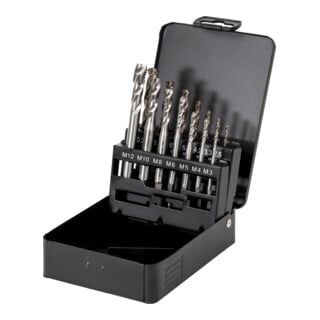 Jeu de tarauds machine STIER HSS-E Co5 M3-12, type C 35°, 14 pièces