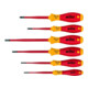 Jeu de tournevis 6pces VDE fente 3,5/4/5,5/6,5/PH 1/2 poig. multicomp. ronde Sof