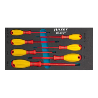Jeu de tournevis avec isolation de protection 163-229/7 HAZET
