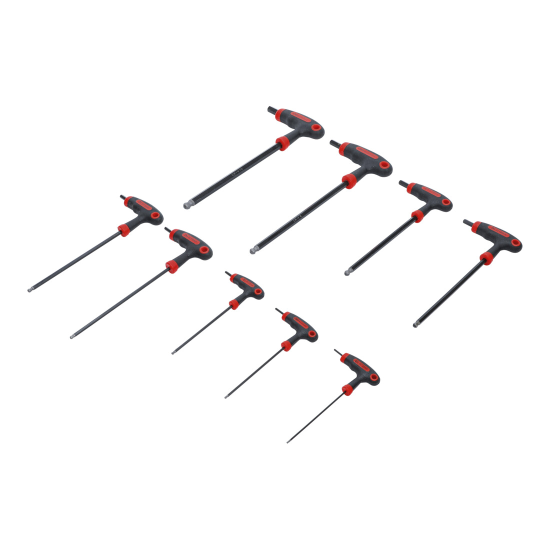 Jeu de tournevis avec poignée en T six pans intérieurs 2 - 10 mm 9 pièces BGS Do it yourself