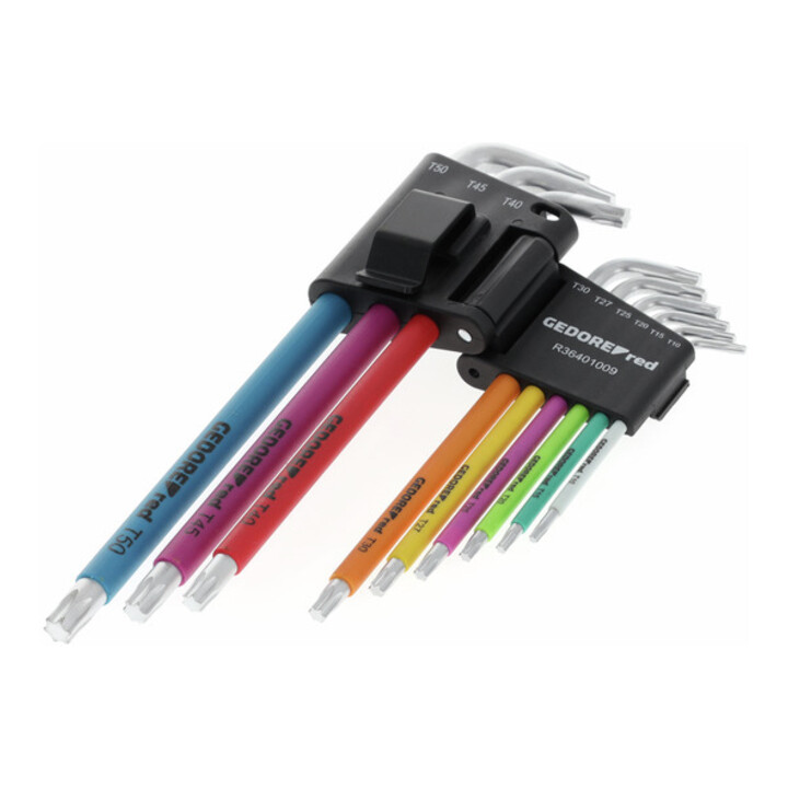 Jeu de tournevis coudés Gedore R36401009 TX T10-50, 9 pcs