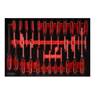 Jeu de tournevis dans insert en mousse, 24 pcs KS Tools
