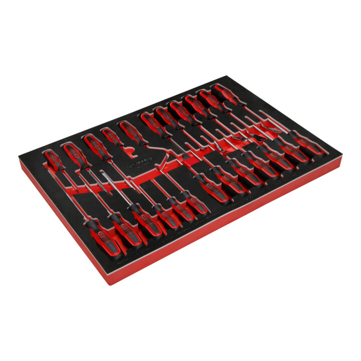 Jeu de tournevis dans insert en mousse, 24 pcs KS Tools