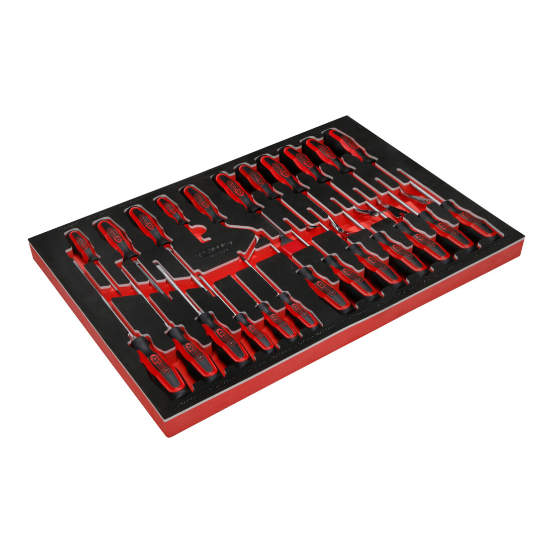 Jeu de tournevis dans insert en mousse, 24 pcs KS Tools