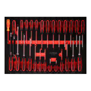 Jeu de tournevis dans insert en mousse, 27 pcs KS Tools