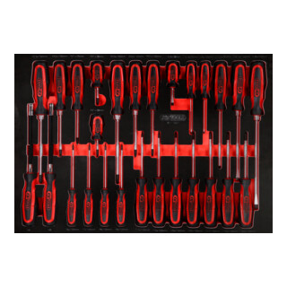 Jeu de tournevis dans insert en mousse, 27 pcs KS Tools