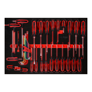 Jeu de tournevis dans insert en mousse, 34 pcs KS Tools