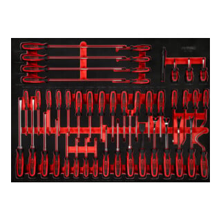 Jeu de tournevis dans insert en mousse, 46 pcs KS Tools