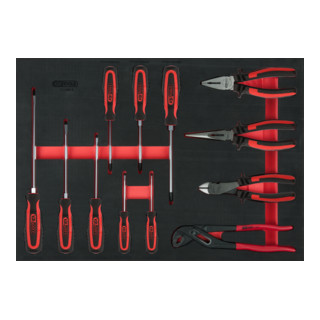 Jeu de tournevis et de pinces KS Tools, 12 pièces en système 1/1