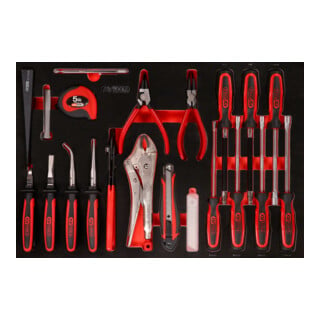 Jeu de tournevis et pinces dans insert en mousse, 32 pcs KS Tools