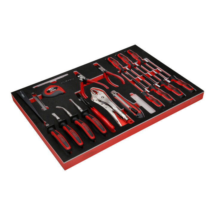 Jeu de tournevis et pinces dans insert en mousse, 32 pcs KS Tools