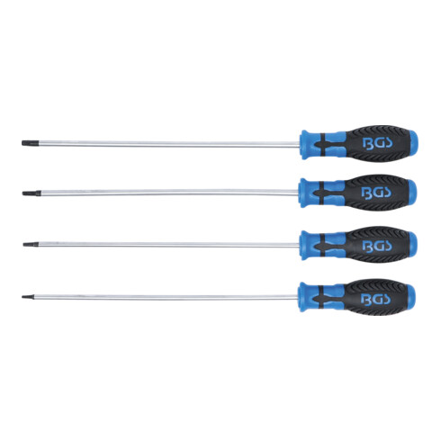 Jeu de tournevis, extra longs Profil TS (pour Torx Plus) T15 - T30 4 pièces BGS