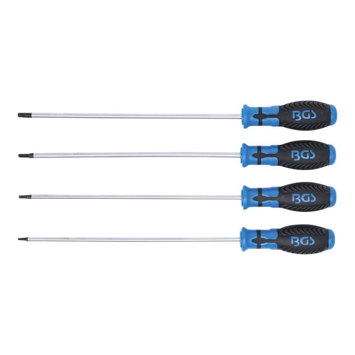 Jeu de tournevis, extra longs Profil TS (pour TX Plus) T15 - T30 4 pièces BGS