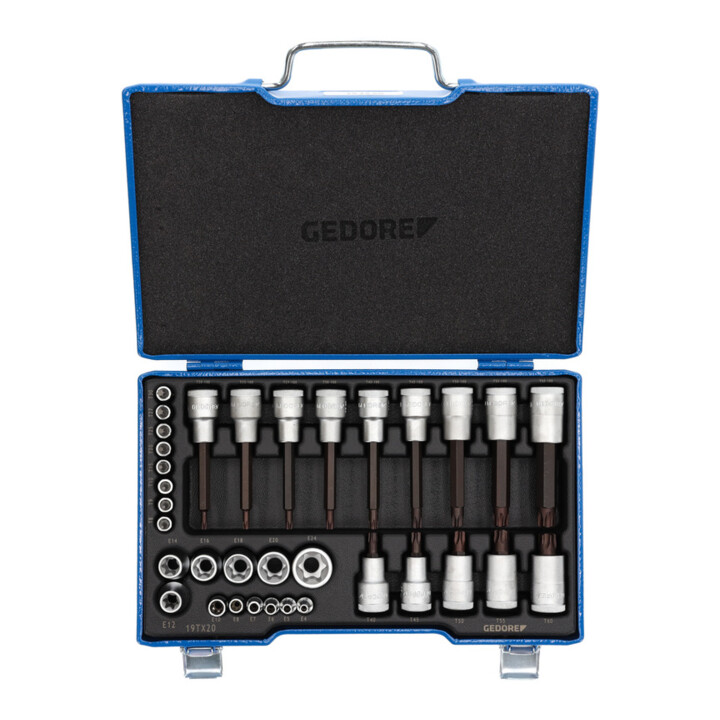 Jeu de tournevis Gedore 1/2''+1/4'' 34-tlg TX