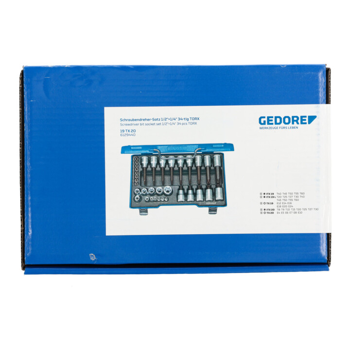 Jeu de tournevis Gedore 1/2''+1/4'' 34-tlg TX